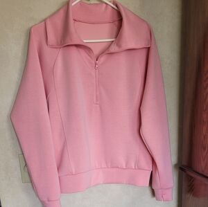 Blush Pink Women's Half-Zip shirt